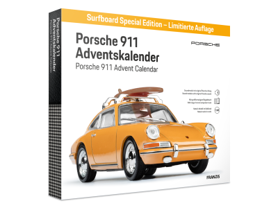 1:43 Franzis 67299 Porsche 911 with Surfboard - Sports Car - Special Limited Edition! - Advent Calendar with Sound - Fr67299 5 1 143 franzis 67299 porsche 911 met surfplank sport auto speciale limited editie adventskalender - FR67299-5