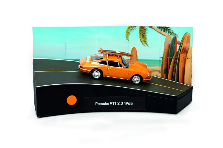 1:43 Franzis 67299 Porsche 911 with Surfboard - Sports Car - Special Limited Edition! - Advent Calendar with Sound - Fr67299 5 14 143 franzis 67299 porsche 911 met surfplank sport auto speciale limited editie adventskalender - FR67299-5