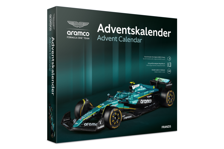 1:43 Franzis 67325 Aston Martin Aramco AMR25 - Fernando Alonso - Formula 1 - Advent Calendar with Sound - Fr67325 2 - FR67325