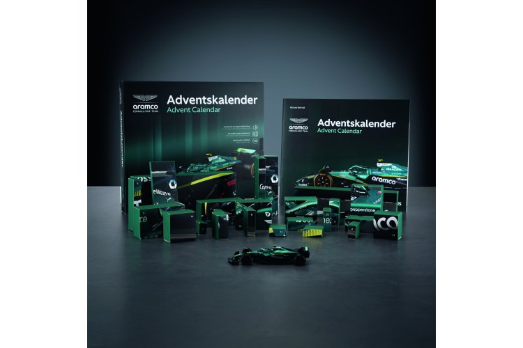 1:43 Franzis 67325 Aston Martin Aramco AMR25 - Fernando Alonso - Formula 1 - Advent Calendar with Sound - Fr67325 6 - FR67325