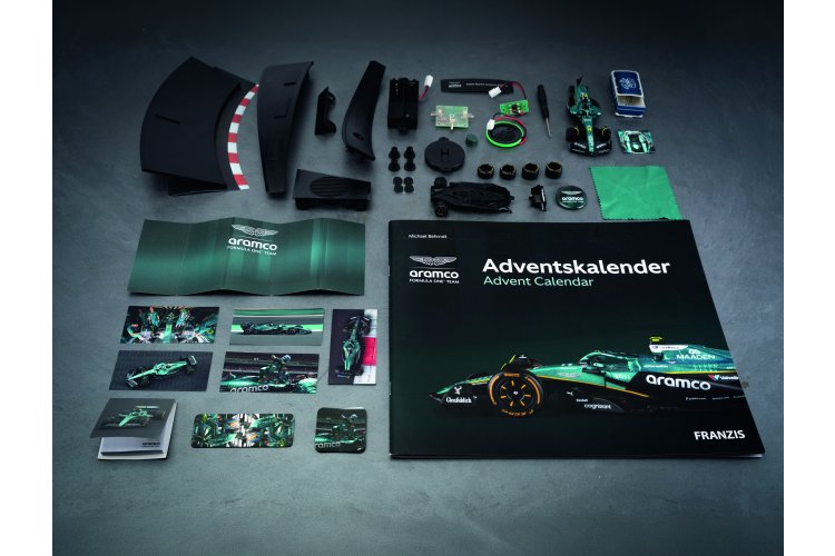 1:43 Franzis 67325 Aston Martin Aramco AMR25 - Fernando Alonso - Formula 1 - Advent Calendar with Sound - Fr67325 7 - FR67325
