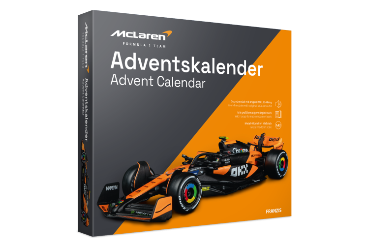 1:43 Franzis 67391 McLaren MCL38 - Formula 1 - Lando Norris No.4 - Advent Calendar with Sound - Fr67391 6 1 143 franzis 67391 mclaren mcl38 formule 1 lando norris no4 adventskalender met geluid - FR67391-6