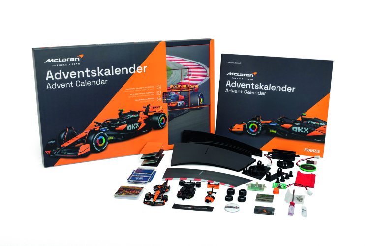 1:43 Franzis 67391 McLaren MCL38 - Formula 1 - Lando Norris No.4 - Advent Calendar with Sound - Fr67391 6 5 143 franzis 67391 mclaren mcl38 formule 1 lando norris no4 adventskalender met geluid - FR67391-6