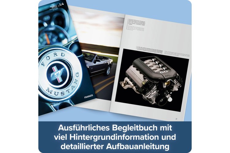 1:4 Franzis 67501-9 Ford Mustang V8 Motor Engine Kit - V8 Model Engine Block - Fr67501 9 b03 - FR67501-9