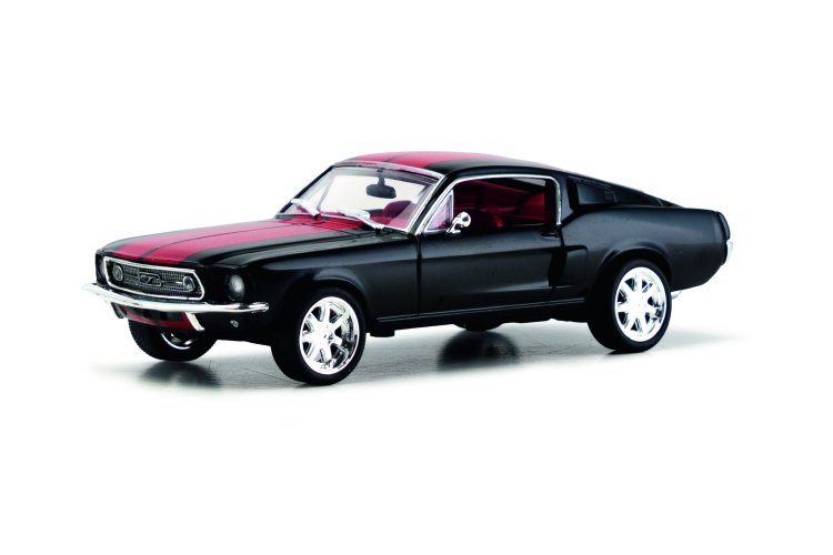 1:43 Franzis 67965 Ford Mustang Fastback 1967 - Raven Black - Advent Calendar with Sound - Fr67965 14 - FR67965