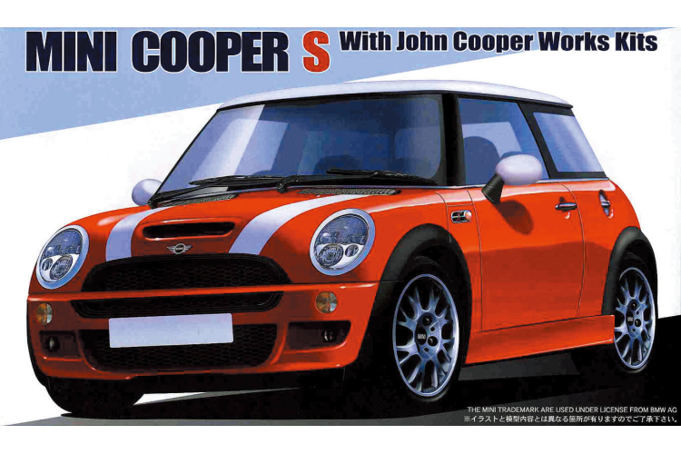 1:24 Fujimi 12253 Mini Cooper S with John Cooper Works Kits - Fu12253 1 - FU12253