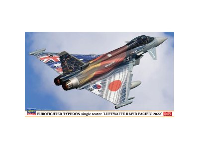 1:72 Hasegawa 02430 Eurofighter Typhoon Single Seater - Luftwaffe Rapid Pacific 2022 - Duits Straaljager - Has02430 1 - HAS02430