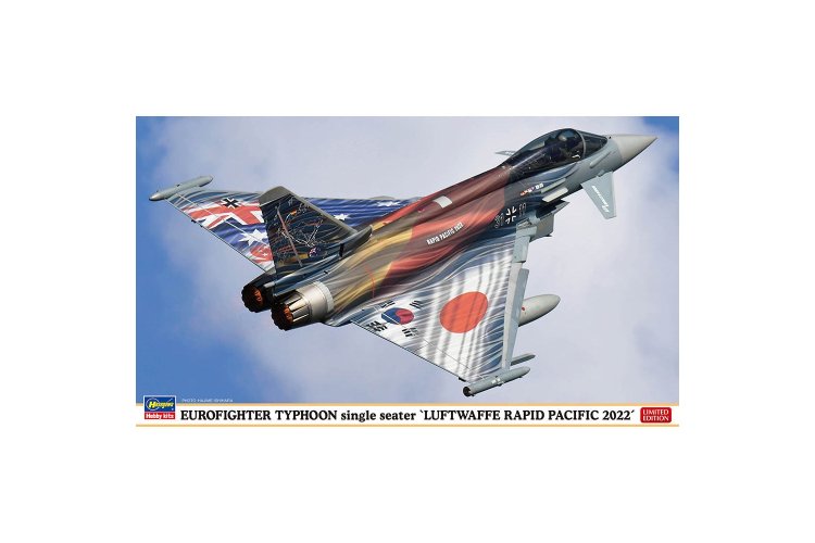1:72 Hasegawa 02430 Eurofighter Typhoon Single Seater - Luftwaffe Rapid Pacific 2022 - Duits Straaljager - Has02430 1 - HAS02430