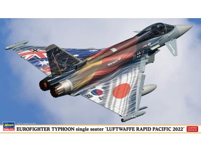 1:72 Hasegawa 02430 Eurofighter Typhoon Single Seater - Luftwaffe Rapid Pacific 2022 - Duits Straaljager - Has02430 1x - HAS02430