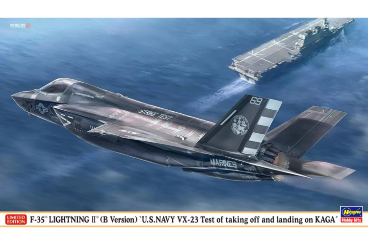 1:72 Hasegawa 02488 Lockheed F-35 Lightning II - B Versie - U.S.NAVY VX-23 Test of taking off and landing on KAGA - Has02488 1 - HAS02488