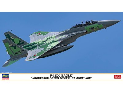 1:72 Hasegawa 02524 McDonnell Douglas F-15DJ Eagle Aggressor Green Digital Camouflage - Japanse Straaljager - Has02524 1 - HAS02524