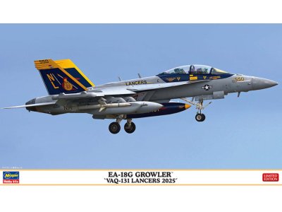 1:72 Hasegawa 02528 Boeing EA-18G Growler VAQ-131 Lancers 2025 - Amerikaans Elektronisch Oorlogsvliegtuig - Has02528 1 - HAS02528