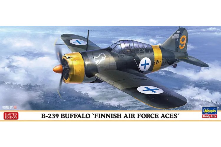 1:72 Hasegawa 02533 Brewster B-239 Buffalo Finnish Air Force Aces WWII - Fins Jachtvliegtuig - Has02533 1 - HAS02533