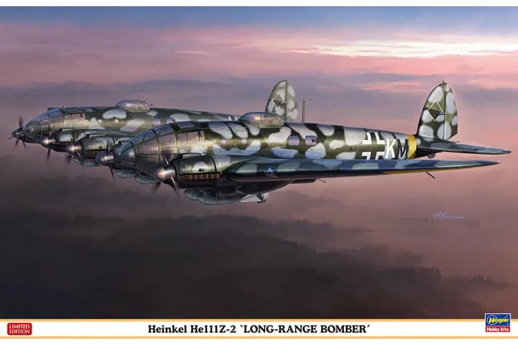1:72 Hasegawa 02534 Heinkel He 111Z-2 Long-Range Bomber WWII - Duitse Langeafstandsbommenwerper - Has02534 1 - HAS02534