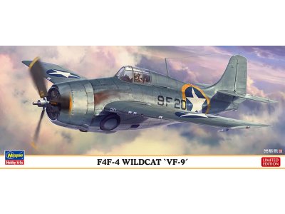 1:72 Hasegawa 02536 Grumman F4F-4 Wildcat VF-9 WWII - Amerikaans Marinejachtvliegtuig - Has02536 1 - HAS02536