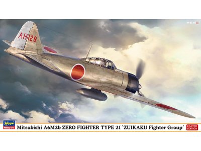 1:48 Hasegawa 07559 Mitsubishi A6M2b Zero Fighter Type 21 Zuikaku Fighter Group WWII - Japans Propellervliegtuig - Has07559 1 - HAS07559