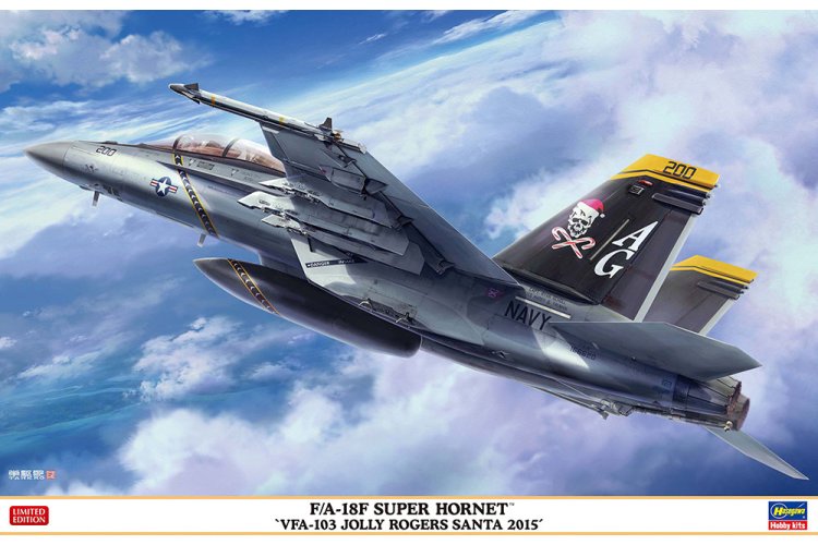 1:48 Hasegawa 07560 Boeing F/A-18F Super Hornet VFA-103 Jolly Rogers Santa 2015 - Amerikaanse Straaljager - Has07560 1 - HAS07560