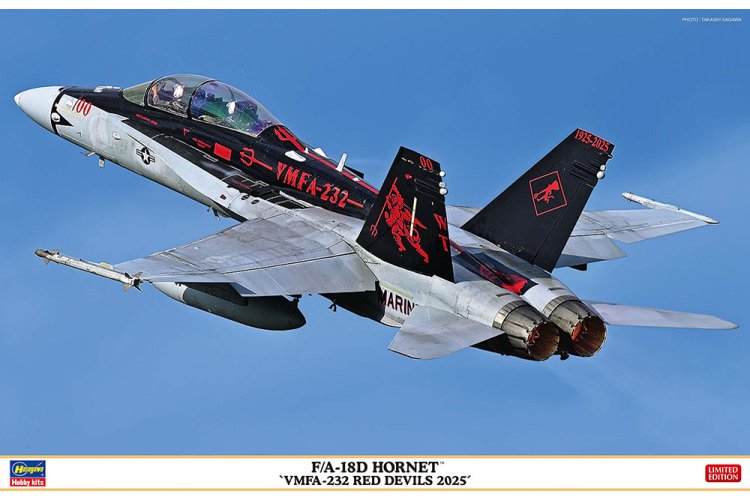 1:48 Hasegawa 07562 McDonnell Douglas F/A-18D Hornet - VMFA-232 Red Devils 2025 - Amerikaanse Straaljager - Has07562 1 - HAS07562