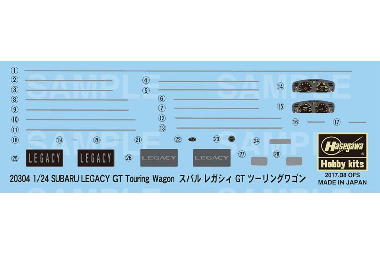 1:24 Hasegawa 20304 Subaru Legacy GT Touring Wagon - Japanse Klassieke Stationwagen - Has20304 3 - HAS20304