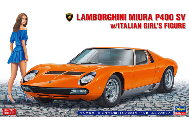 1:24 Hasegawa 20423 Lamborghini Miura P400 SV met Italiaans Dame Figuur - Sport auto - Has20423 1 - HAS20423