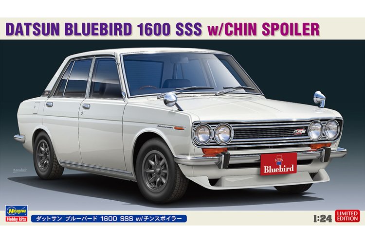 1:24 Hasegawa 20468 Datsun Bluebird 1600 SSS met Chin Spoiler - Japanse Auto - Has20468 1 - HAS20468