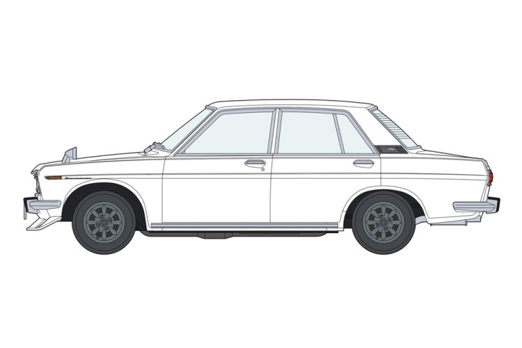 1:24 Hasegawa 20468 Datsun Bluebird 1600 SSS met Chin Spoiler - Japanse Auto - Has20468 4 - HAS20468