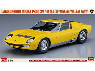 1:24 Hasegawa 20511 Lamborghini Miura P400 SV &ndash; Detail Up Version Yellow Body &ndash; Italian Sports Car - Has20511 1 - HAS20511