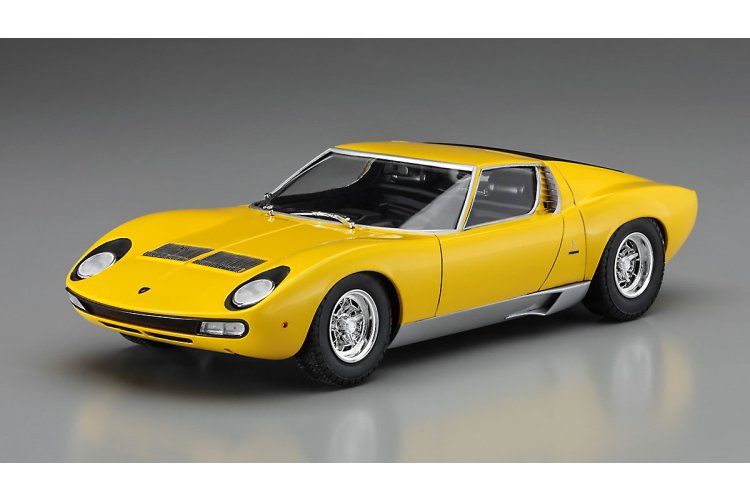 1:24 Hasegawa 20511 Lamborghini Miura P400 SV &ndash; Detail Up Version Yellow Body &ndash; Italian Sports Car - Has20511 2 - HAS20511