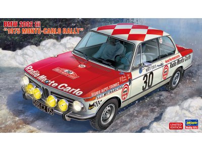 1:24 Hasegawa 20516 BMW 2002 tii 1975 Monte-Carlo Rally - Duitse Rallyauto - Has20516 1 - HAS20516