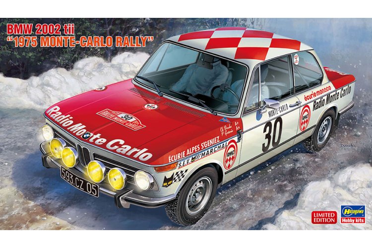 1:24 Hasegawa 20516 BMW 2002 tii 1975 Monte-Carlo Rally - Duitse Rallyauto - Has20516 1 - HAS20516