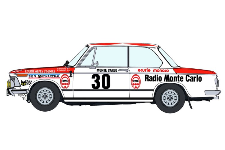 1:24 Hasegawa 20516 BMW 2002 tii 1975 Monte-Carlo Rally - Duitse Rallyauto - Has20516 4 - HAS20516