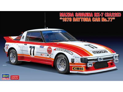 1:24 Hasegawa 20587 Mazda Savanna RX-7 SA22C 1979 Daytona Car No.77 - Japanse Raceauto - Has20587 1 - HAS20587