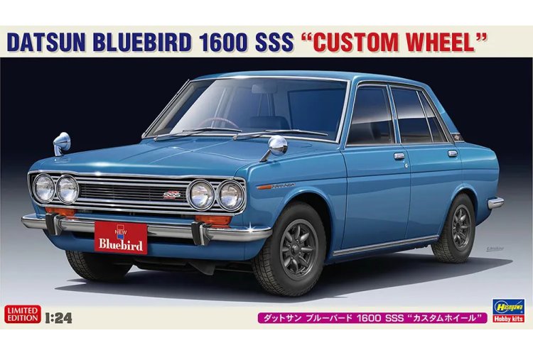 1:24 Hasegawa 20651 Datsun Bluebird 1600 SSS Custom Wheel - Japanse Klassieke Sedan - Has20651 1 - HAS20651