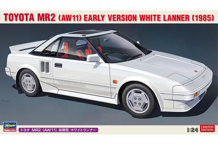1:24 Hasegawa 20656 Toyota MR2 (AW11) Early Version White Lanner 1985 - Has20655 4 - HAS20656