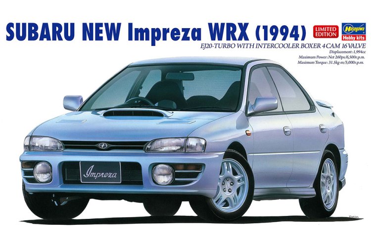 1:24 Hasegawa 20675 Subaru New Impreza WRX 1994 - Japanse Auto - Has20675 1 - HAS20675