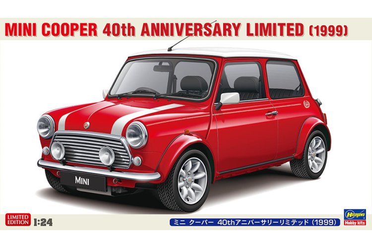 1:24 Hasegawa 20739 Mini Cooper 40th Anniversary Limited - 1999 - Klassieke Auto - Has20739 1 - HAS20739