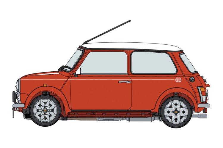 1:24 Hasegawa 20739 Mini Cooper 40th Anniversary Limited - 1999 - Klassieke Auto - Has20739 9 - HAS20739