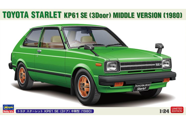 1:24 Hasegawa 20761 Toyota Starlet KP61 SE - 3-Door Middle Version 1980 - Japanese Car - Has20761 1 - HAS20761