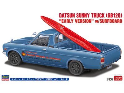 1:24 Hasegawa 20778 Datsun Sunny Truck GB120 Early Version with Surfboard &ndash; Japanese Car - Has20778 1 - HAS20778