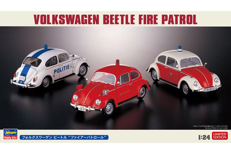 1:24 Hasegawa 20779 Volkswagen Beetle Brandweerpatrouille - Duitse Auto - Has20779 1 - HAS20779