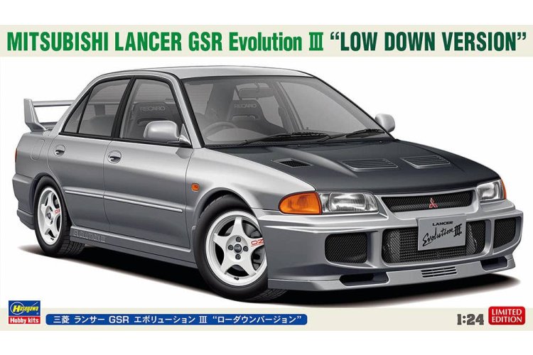 1:24 Hasegawa 20782 Mitsubishi Lancer GSR Evolution III - Low Down Version - Japanse Auto - Has20782 1 - HAS20782