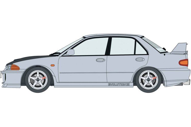 1:24 Hasegawa 20782 Mitsubishi Lancer GSR Evolution III - Low Down Version - Japanse Auto - Has20782 2 - HAS20782