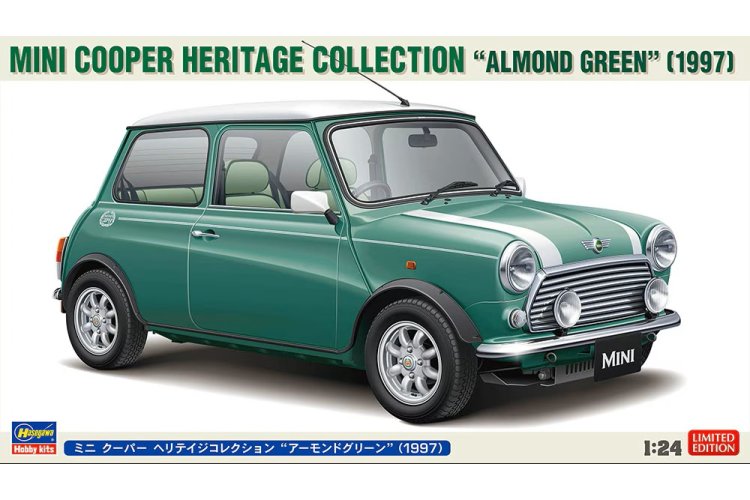 1:24 Hasegawa 20789 Mini Cooper Heritage Collection Almond Green 1997 &ndash; British Car - Has20789 1 1 - HAS20789