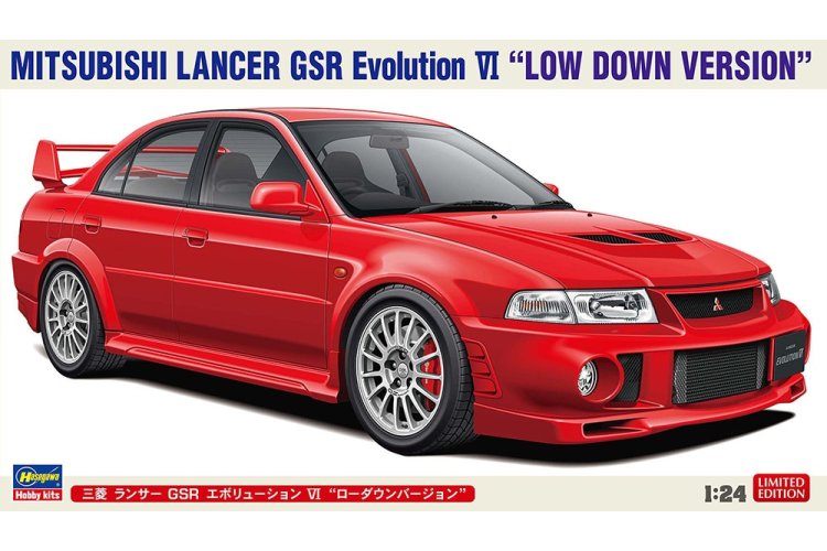 1:24 Hasegawa 20803 Mitsubishi Lancer GSR Evolution VI &ndash; Low Down Version &ndash; Japanese Sports Car - Has20803 1 - HAS20803