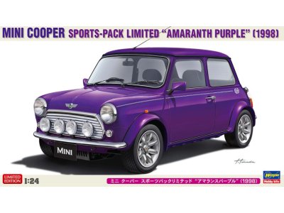 1:24 Hasegawa 20814 Mini Cooper Sports-Pack Limited Amaranth Purple 1998 - British Classic Car - Has20814 1 - HAS20814