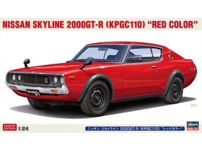 1:24 Hasegawa 20818 Nissan Skyline 2000GT-R KPGC110 Red Color - Japanse Klassieke Auto - Has20818 1 - HAS20818