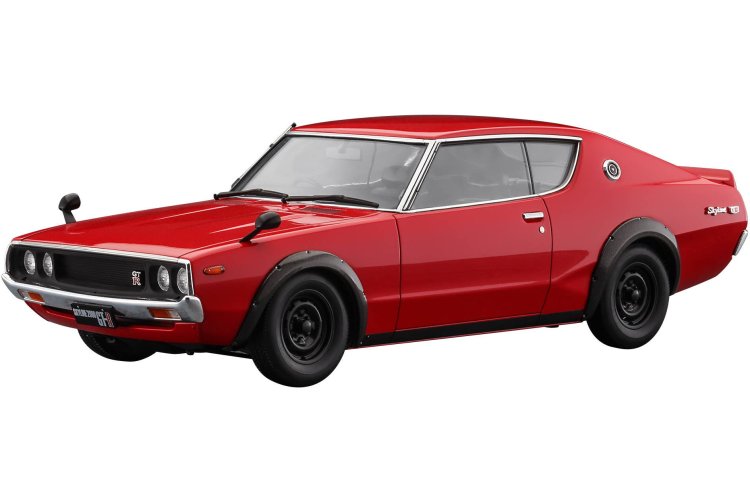 1:24 Hasegawa 20818 Nissan Skyline 2000GT-R KPGC110 Red Color - Japanse Klassieke Auto - Has20818 2 - HAS20818
