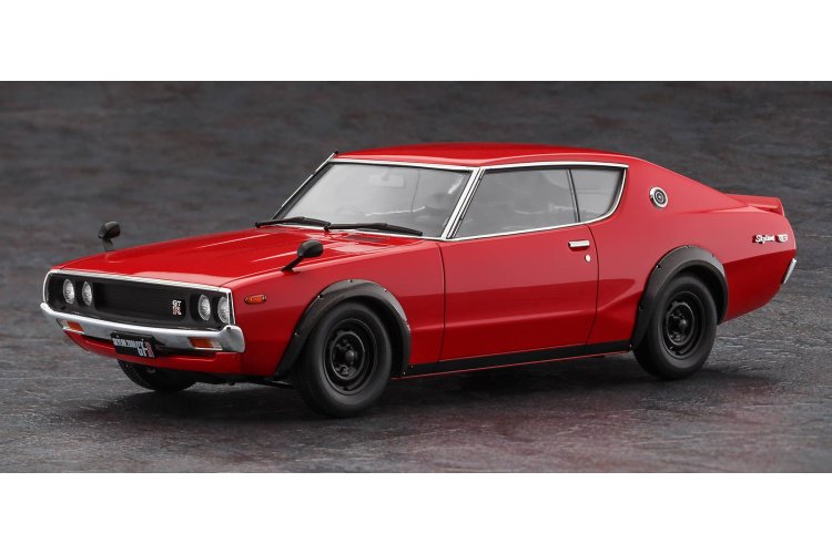 1:24 Hasegawa 20818 Nissan Skyline 2000GT-R KPGC110 Red Color - Japanse Klassieke Auto - Has20818 3 - HAS20818
