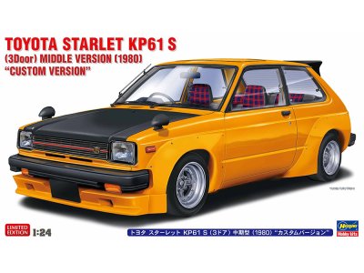 1:24 Hasegawa 20819 Toyota Starlet KP61 S 3-Door Middle Version 1980 Custom Version - Japanse Klassieke Auto - Has20819 1 - HAS20819