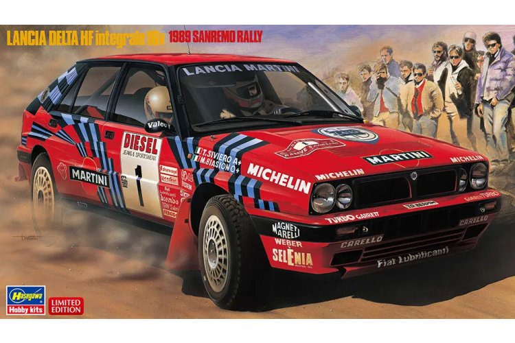 1:24 Hasegawa 20825 Lancia Delta HF Integrale 16V 1989 Sanremo Rally No.1 - Italiaanse Rallyauto - Has20825 1 - HAS20825
